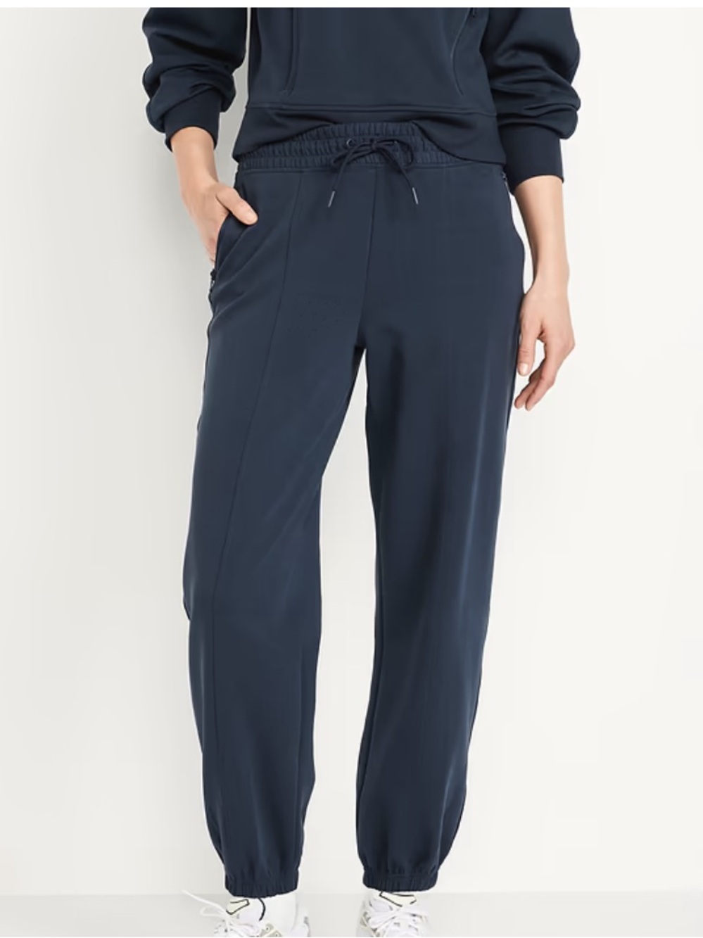 High Rise Navy Dynamic Fleece Jogger